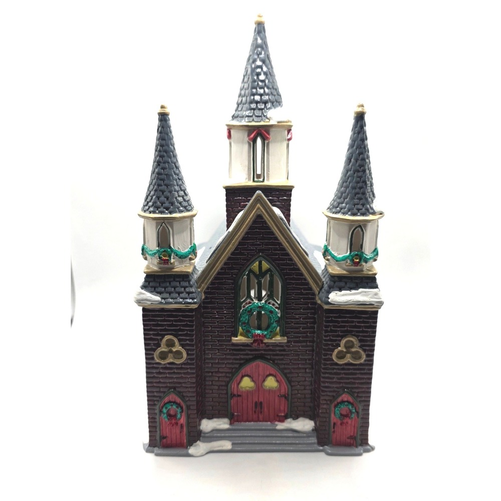 Department 56 Snow Village St Lukes Church 54216 Lighted Christmas Building 1992